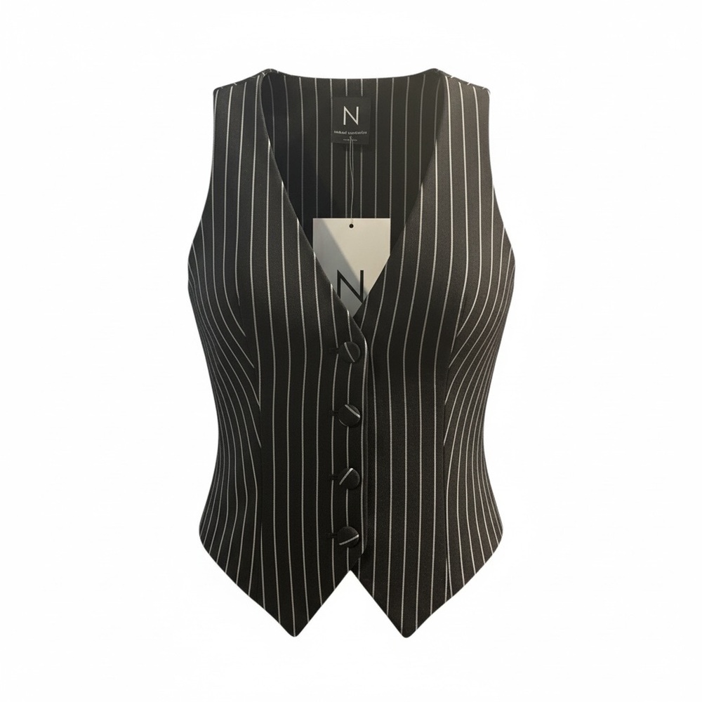 Naked Wardrobe Black and White Striped Blouse